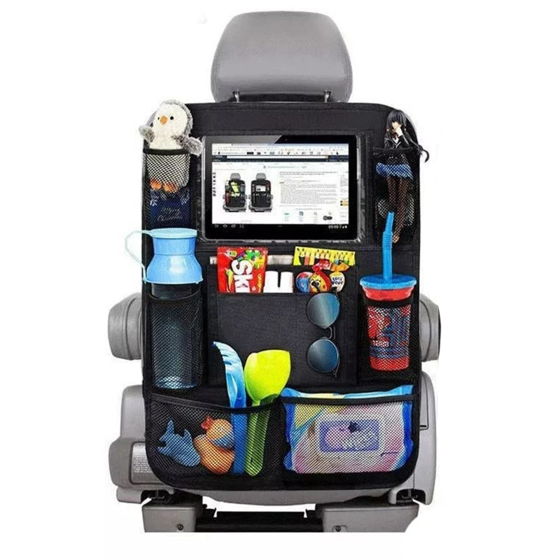 Органайзер на спинку переднього сидіння в машину 60х42 см Seat Storage чорний (GS-105939), фото 1