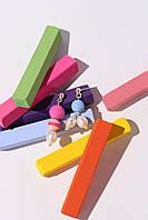 Серьги из натурального жемчуга с разноцветными вставками