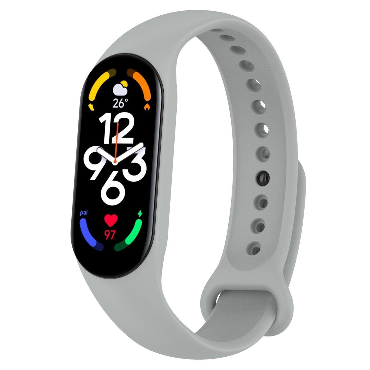 Ремінець Original Design для фітнес-браслета Xiaomi Mi Band 7, Lite Grey