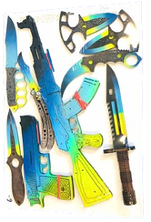 Набір дерев'яної зброї з гри CS2 CS:GO Standoff 2 9 предметів N6 F