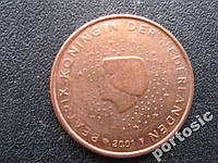 Монета 5 евроцентов Нидерланды 2001 2009 два года цена за 1 монету