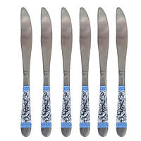 Набор столовых ножей 6 шт "Лилия синяя" 21 см X3-188 в упаковке 6 шт