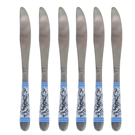 Набір столових ножів 6 шт "Лілія синя" 21 см X3-188 в упаковці 6 шт