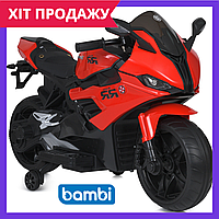 Электромотоцикл детский мотоцикл на аккумуляторе Bambi M 5036EL-3 красный