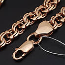 Позолочений срібний ланцюжок чоловічий товстий. Позолота 585 ланцюжок срібло 925. Ширина 7 мм 65 см, фото 10