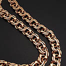 Позолочений срібний ланцюжок чоловічий товстий. Позолота 585 ланцюжок срібло 925. Ширина 7 мм 65 см, фото 9