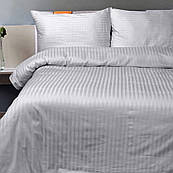 Комплект постільна білизна  страйп сатин євро-розмір (турецький)