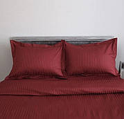 Комплект постільна білизна  страйп сатин євро-розмір (турецький)