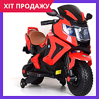 Электромотоцикл детский мотоцикл на аккумуляторе Bambi M 3681AL-3 красный