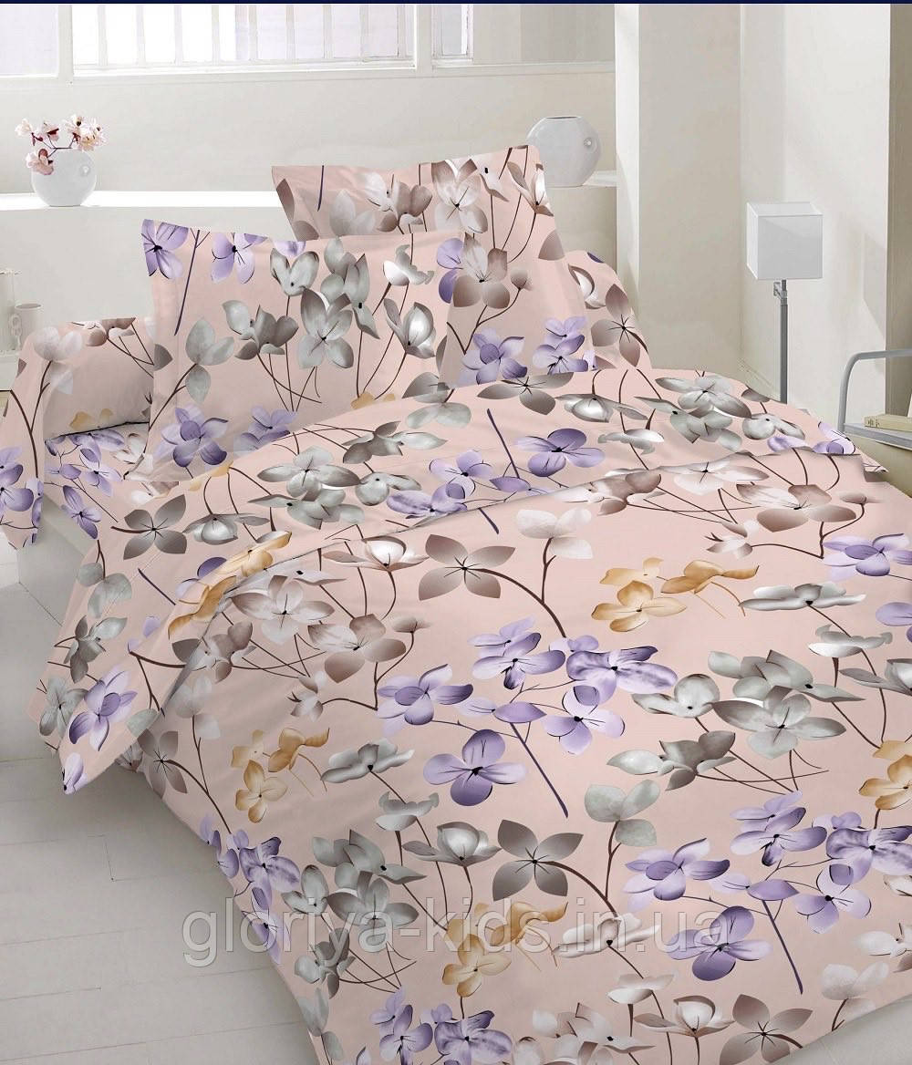 Комплект постільна білизна бязь преміум люкс євро-розмір