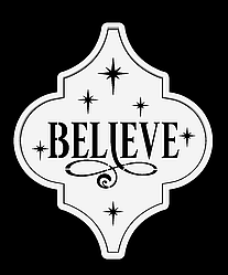 Пластиковий трафарет "Believe", 18 см