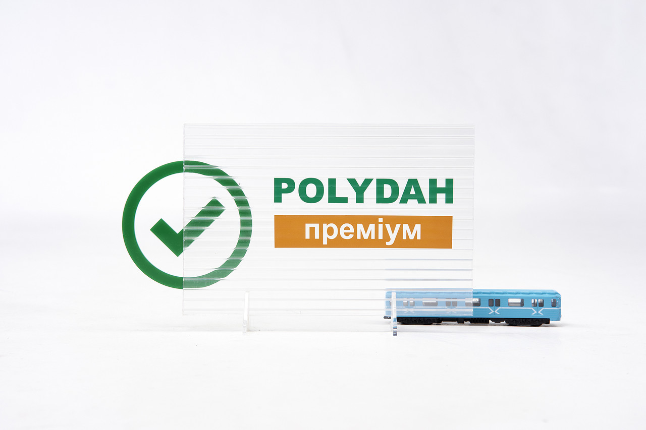 Полікарбонат для теплиці сотовий прозорий POLYDAH-преміум 4 мм, 2100х6000