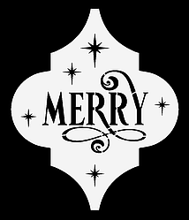 Пластиковий трафарет "Merry", 18 см