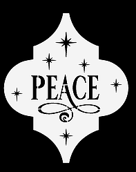 Пластиковий трафарет "Peace", 18 см