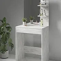 Туалетный стол для макияжа с ящиком, столик с зеркалом и полочкой Бетон