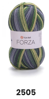 Нитки та пряжа для в'язання шкарпеткова напіввовна 75/25 FORZA YarnArt Форза ЯрнАрт № 2505