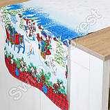 Новорічна скатертина - доріжка раннер на стіл " Хуртовина " 140х47 см, фото 2
