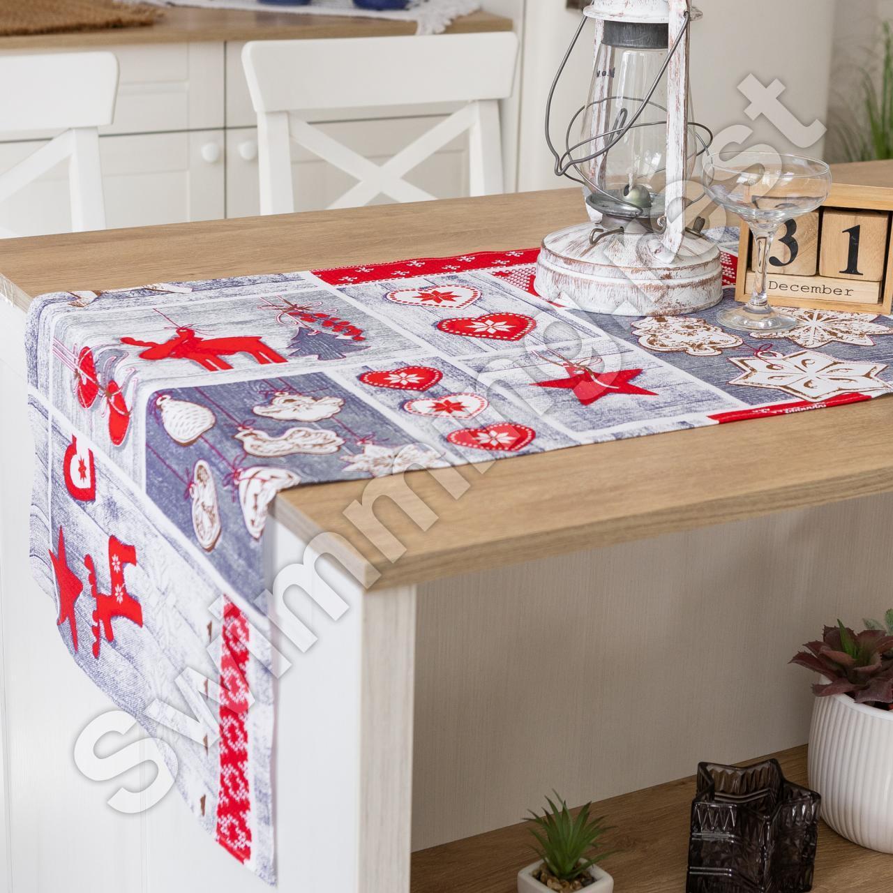 Новорічна скатертина - доріжка раннер на стіл " Чудеса " 140х47 см, фото 1