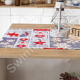 Новорічна скатертина - доріжка раннер на стіл " Чудеса " 140х47 см, фото 2