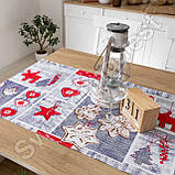 Новорічна скатертина - доріжка раннер на стіл " Чудеса " 140х47 см, фото 3