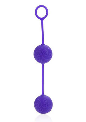 Вагінальні кульки силіконові Posh Silicone O Balls фіолетові California Exotic, фото 3