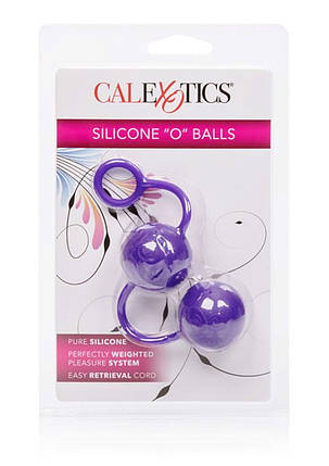 Вагінальні кульки силіконові Posh Silicone O Balls фіолетові California Exotic, фото 4