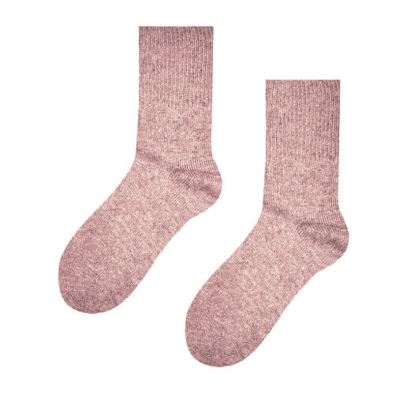 Вовняні жіночі шкарпетки SOX Warm меланж темно-рожевий, фото 1