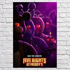 Плакат "П'ять ночей у Фредді, Five Nights at Freddy's", 60×40см