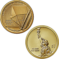 Шкала Гербера - памятная оборотная монета, серия "Американские Инновации", 1 доллар 2020 год