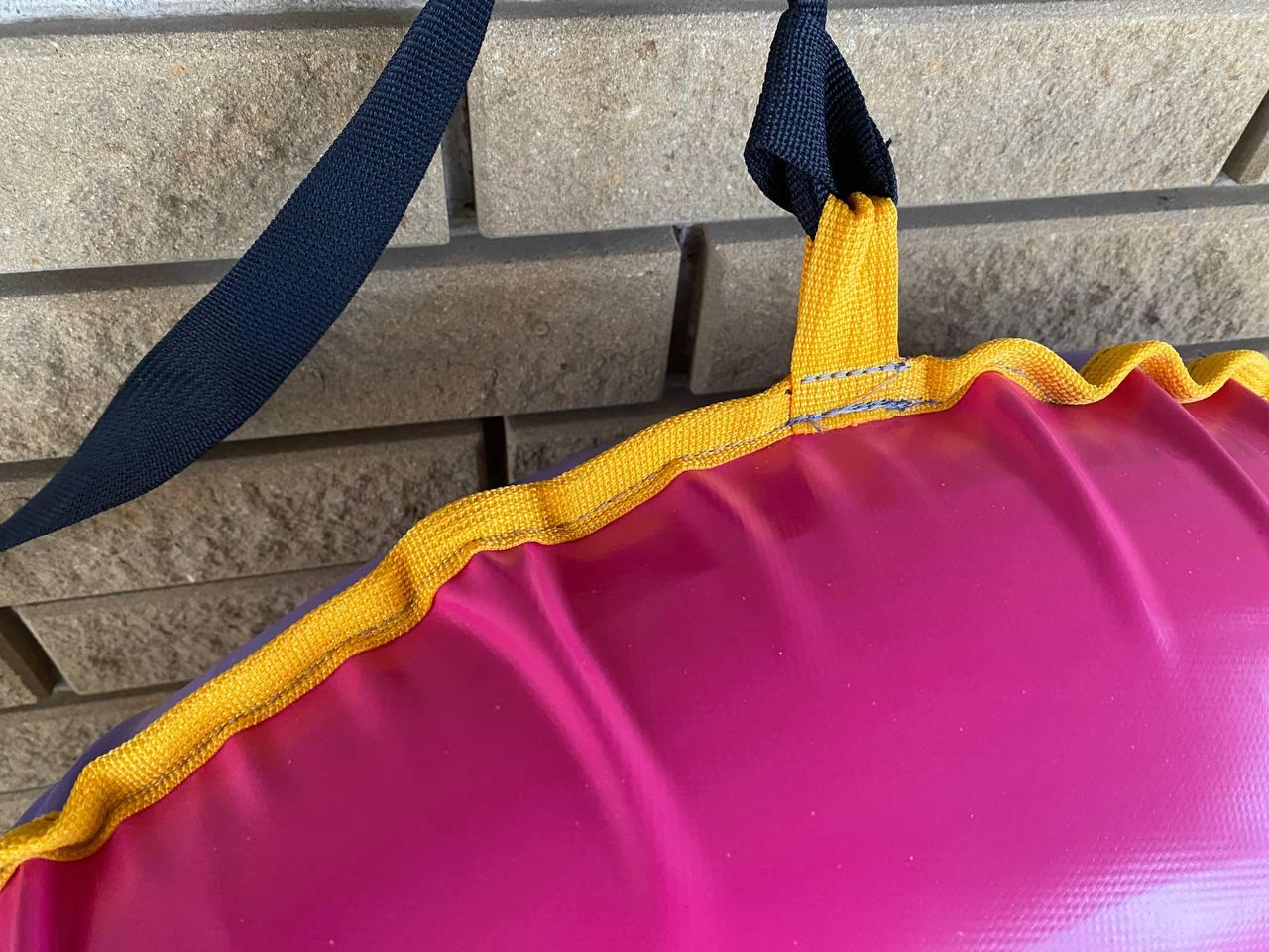 Тюбинг надувной / Ватрушка / Надувные санки ПВХ диаметром 100 см Фиолетово-желтый - фото 3 - id-p1794838172