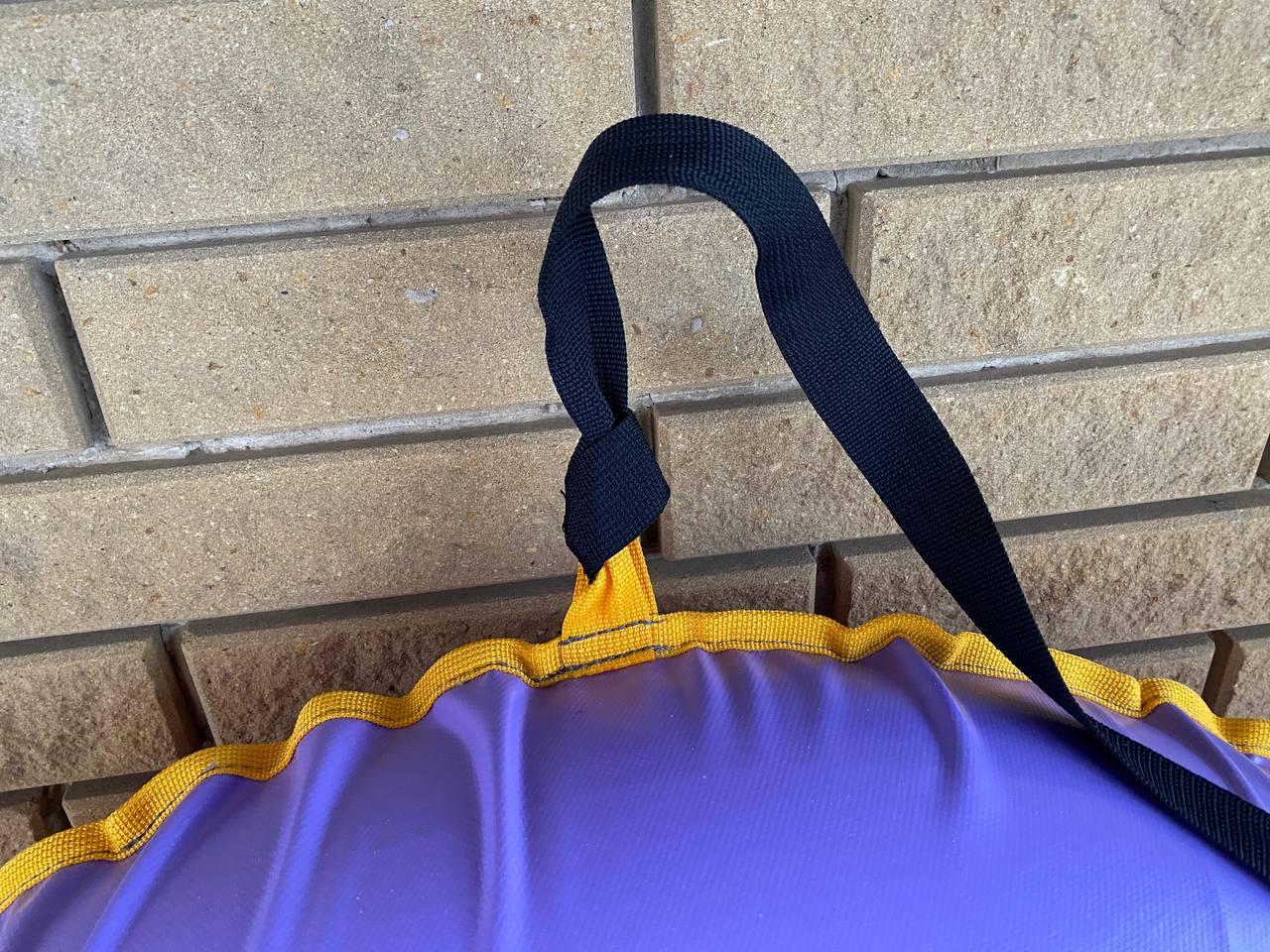 Тюбинг надувной / Ватрушка / Надувные санки ПВХ диаметром 100 см Фиолетово-желтый - фото 5 - id-p1794838172