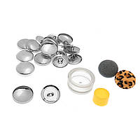 Основи для ґудзиків з пресом, 1.8 см (10 наборів + 1 прес)