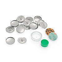 Основи для ґудзиків з пресом, 2.7 см (10 наборів + 1 прес)