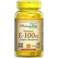 Vitamin E-100 IU Naturally Sourced Puritan's Pride (100 капсул)