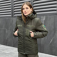 Женская куртка тактическая зимняя Motiv до -20*С теплая хаки Куртка армейская военная Бушлат зимний ЗСУ