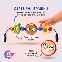 Дуга з іграшками для крісла-гойдалки А1 Googly eyes, фото 3