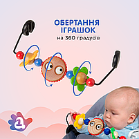 Дуга з іграшками для крісла-гойдалки А1 Googly eyes, фото 5