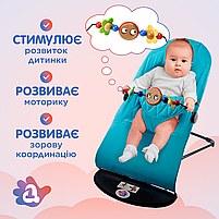 Дуга з іграшками для крісла-гойдалки А1 Googly eyes, фото 4
