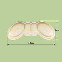 Вкладиші метелики для взуття від натирання та мозолів. Вставки під п'яти у взуття від натоптишів чорні 6мм, фото 2
