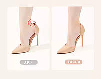 Вкладиші метелики для взуття від натирання та мозолів. Вставки під п'яти у взуття від натоптишів чорні 6мм, фото 6