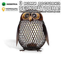 Сова металлическая Копилка для монет