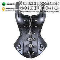 Из искусственной кожи с застежкой молнией L Корсет