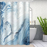 Шторка для ванни з поліестеру водонепроникна Bathlux 180x180 см з кільцями, фіранка для ванної кімнати 1853 Люкс качество!+, фото 3