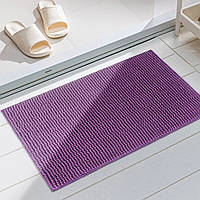 Килимок для ванни та душу Bathlux м'який довгий ворс, нековзний 80*50 Фіолетовий Люкс качество!+, фото 4
