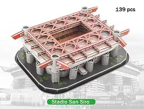 Стадіон Сан-Сіро. Величезні 3D пазли "Stadio san siro" Тривимірний конструктор-головоломка, фото 2