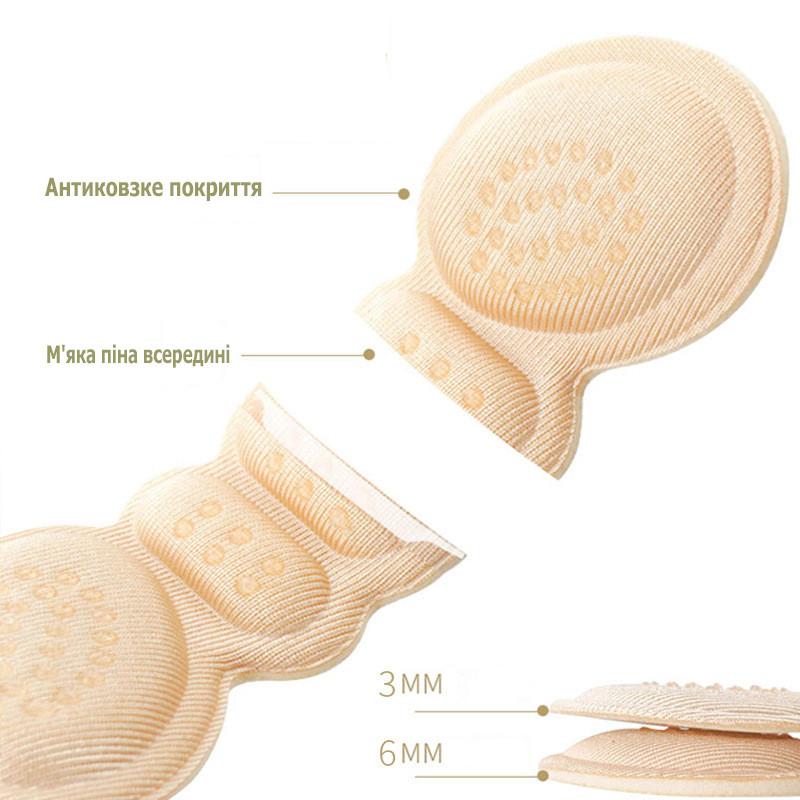 Вставки бабочки в обувь розовые толщина 6мм. Вкладыши для обуви под пятку от натирания, мозолей, натоптышей - фото 8 - id-p2030431737
