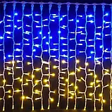 Гірлянда штора світлодіодна на 160 LED 2х2 м колір світіння Прапор України Гірлянда патріотична жовто-блакитна iC227, фото 2