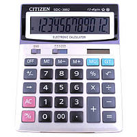 Калькулятор настільний CITIZEN 3882 12-розрядний (1хАА/сонячна батарея) 20х15,5см