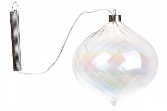Ялинкова іграшка з LED-підсвіткою на батарейках "Diamond glow" 15 см #1, фото 1