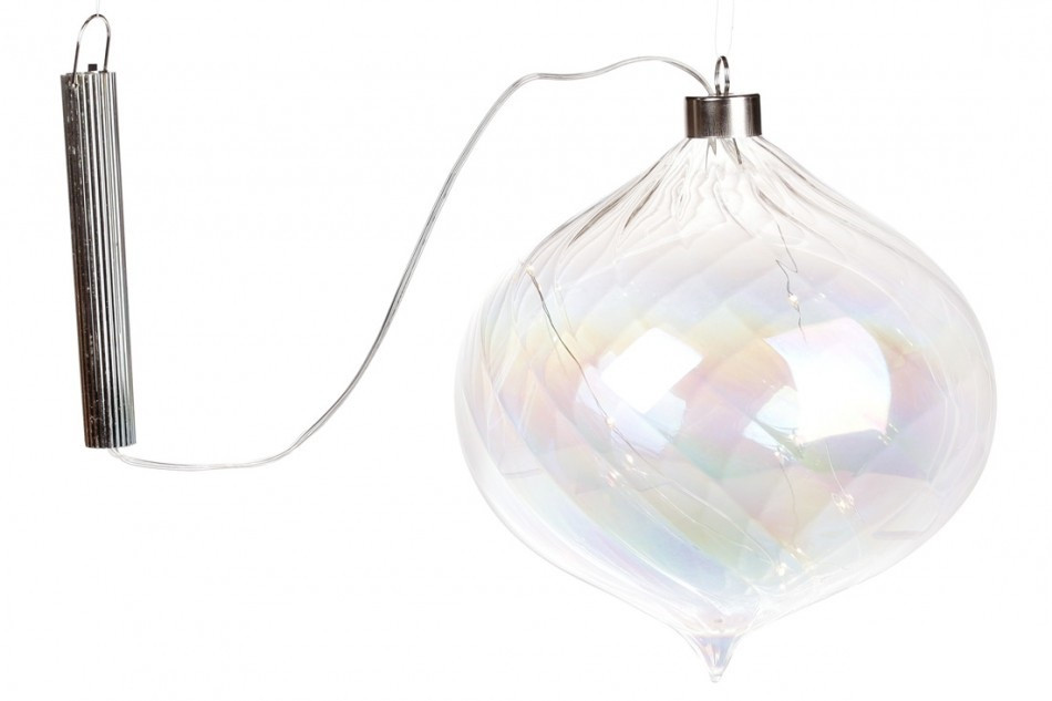 Ялинкова іграшка з LED-підсвіткою на батарейках "Diamond glow" 15 см #1